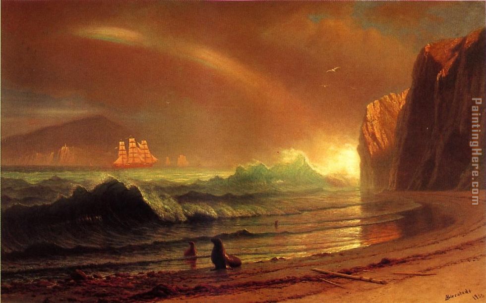 The Golden Gate painting - Albert Bierstadt The Golden Gate art painting